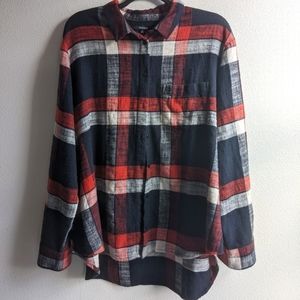 Madewell Plaid Thermal Button down Shirt XL